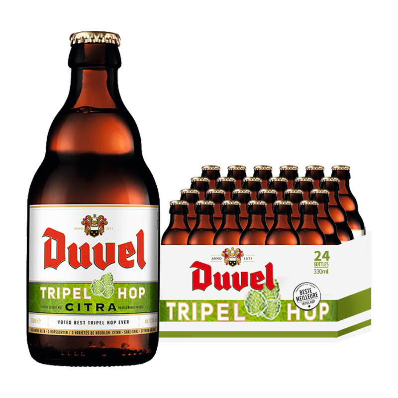 督威（DuveL）三花啤酒Duvel/督威三花330ml*24瓶比利时精酿金色艾尔/三花 督威三花【*】 330mL 24瓶