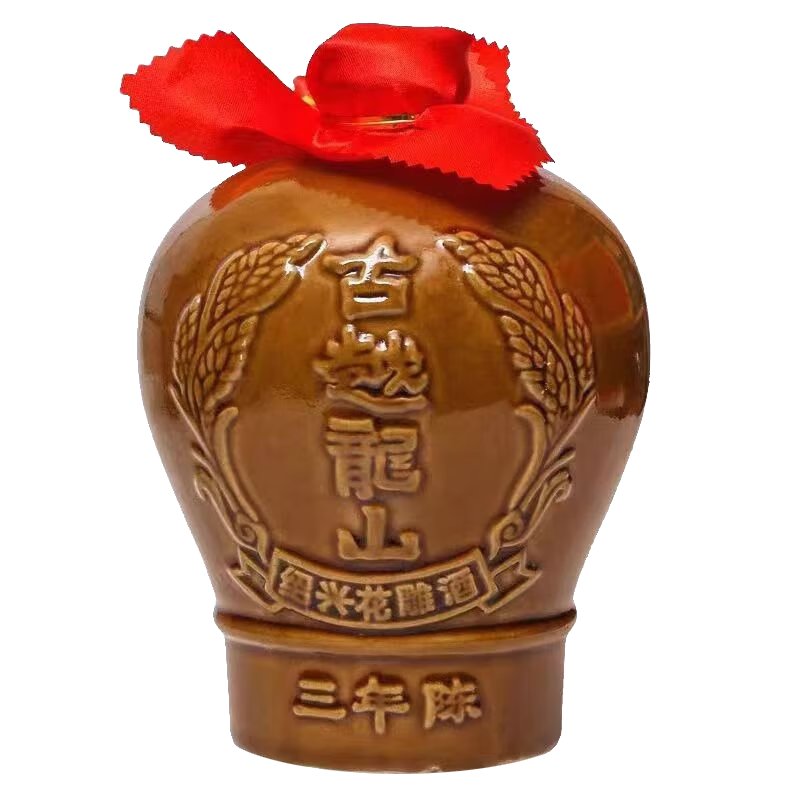 古越龙山绍兴黄酒陶坛花雕三年16度半干型1.5L *1坛